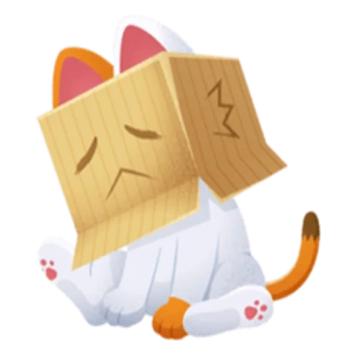 cat, cat, on box, box cat, sneezing cat vector