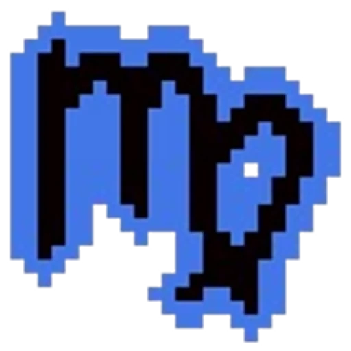 logo, symbole de la vierge, pixel art, pixel logo, marqueurs cellulaires