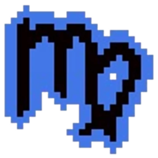 signo, símbolo de virgo, pixel art, pixel logo, marcadores celulares