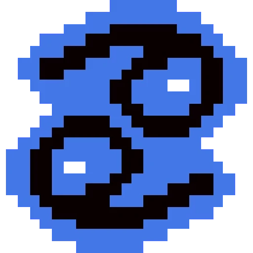 symbol pixel, das pixel ohr, pixel-symbole, pixel schwarz-weiß, konoha symbol pixel