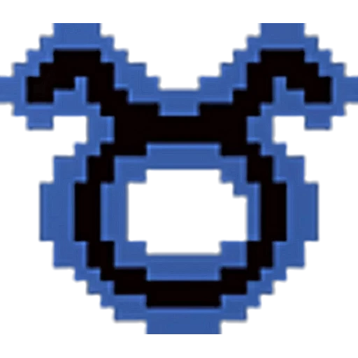 pixel art, símbolo del cuerpo, símbolo de aries, punto de cruz, patrón celular