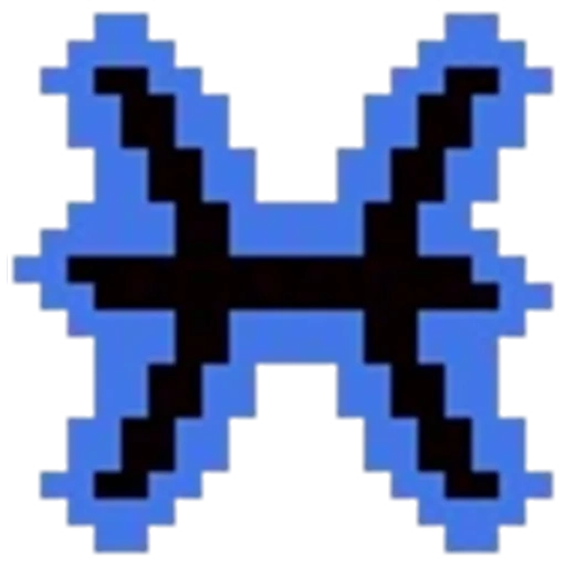 cruz, símbolo, pixel art, sin símbolo cruzado de fondo, perler beads binding isaac