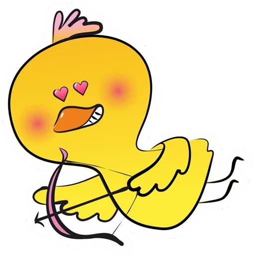 poulet, zipa park, canard jaune, chicken mignon, stickers chatte mignonne