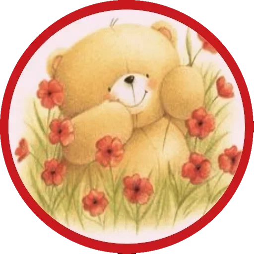 мишки френдс форевер, forever friends, милые медвежата арт, красивые открытки медвежонок, милый цветочек