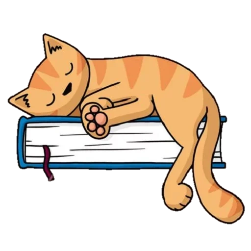 сонный кот, кот лежит вектор, ленивый кот, кот в лежанке рисунок, кот спит вектор