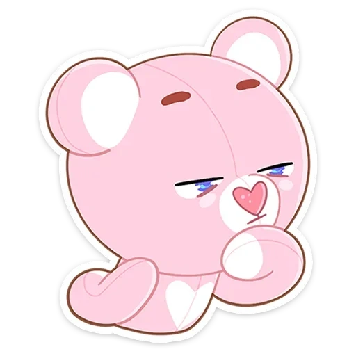 mishki, theodore bear, beruang bertema merah muda