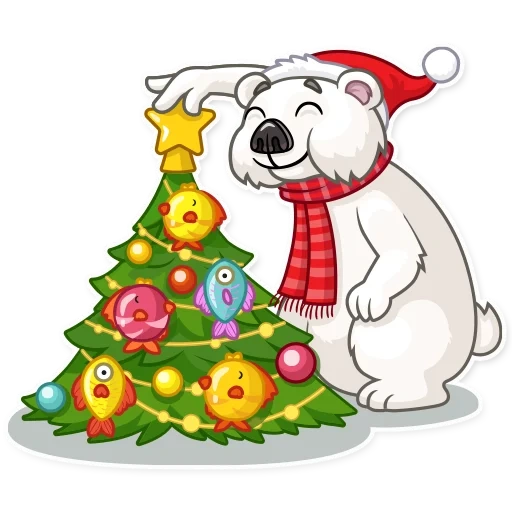 ted frosty, año nuevo, árbol de navidad, animales de año nuevo, emoticones de año nuevo animales
