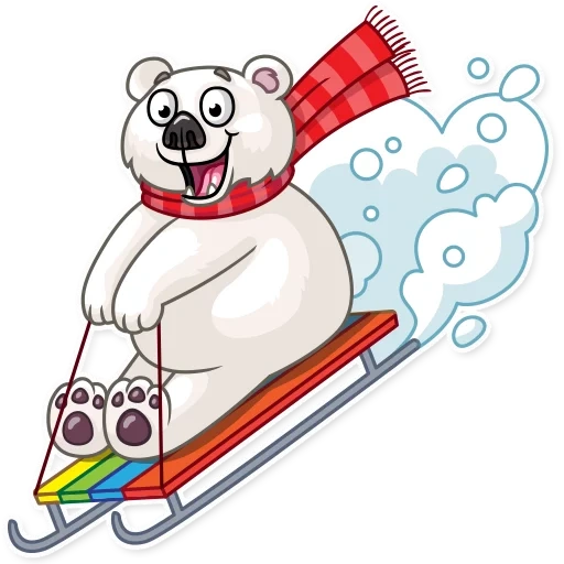orsi sci, bear frosti, orsi sci, slitta di orso bianco, disegno olympiad sochi