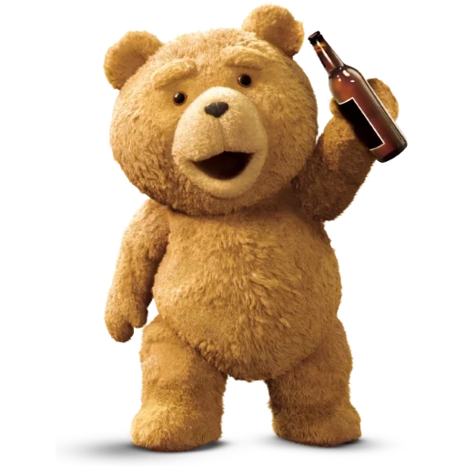 ted, bär ted, bär ist plüschig, plüschbär, weißen hintergrund tragen