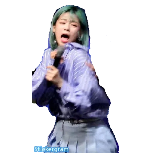 asiatico, cantanti, due volte jeongyeon, attrici coreane, jungo due volte con i capelli blu