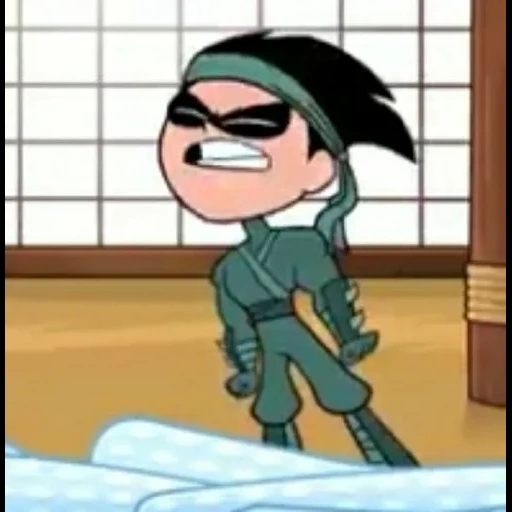 robin, junior titán, red de dibujos animados ninja, junior titan ninja robin, robin junior titan trompeta