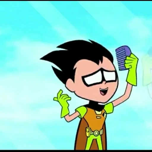 titan juvénile, robin junior titan, les jeunes titans avancent, robin junior titan avance, teen titans go s02e12 baby hand