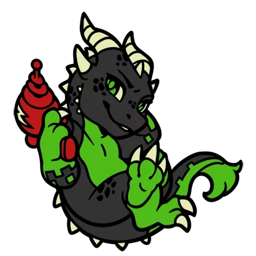 anime, drachen, rauchig, mini drache, chibi drache