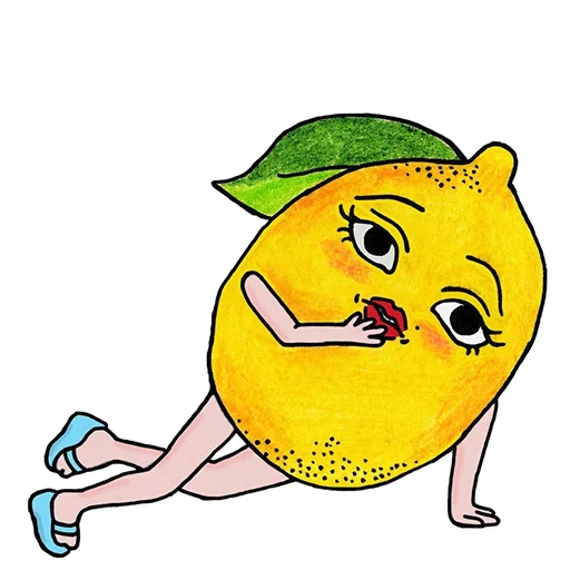 lemon, jeruk lemon, lemonchik, stiker lemonchik