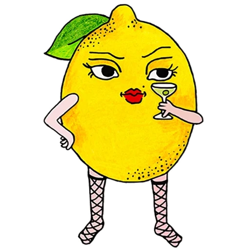 lemon, jeruk lemon, lemonchik, stiker lemonchik