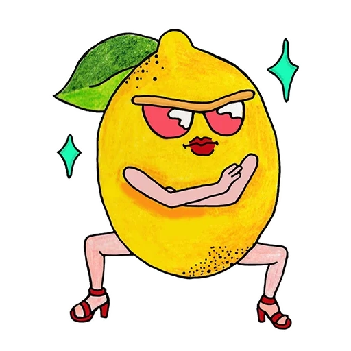 citron, citronnier, autocollants citronchik