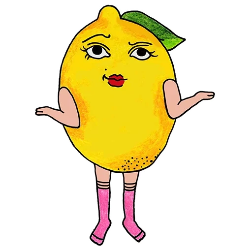 lemon, lemonchik, buah lemon, stiker lemonchik