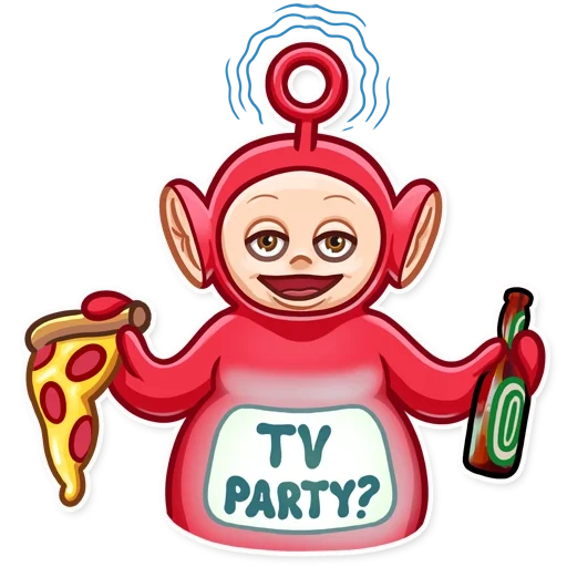 antena bayi, antena bayi, antena sayang sayang, teletubbies merah