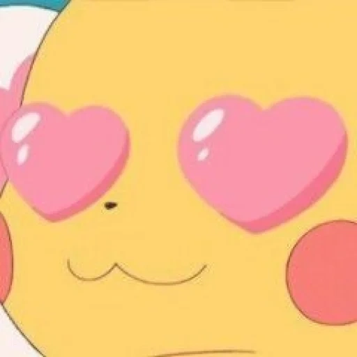 pikachu, kero sile, pikachu cheeks, pokemon cute, pikachu with hearts with his eyes