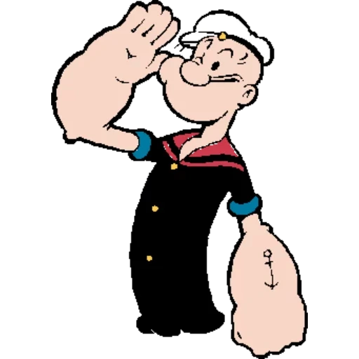 papá, popeye, marinero papai, caricatura de papai, dibujos animados de marinero