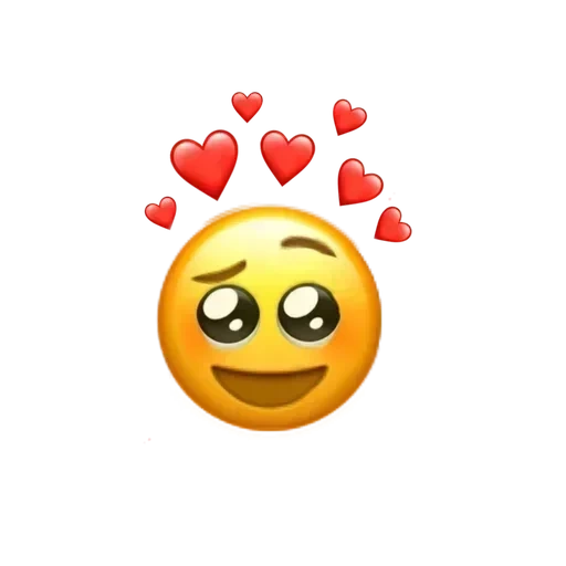 emoji, emoji est doux, les émoticônes sont mignons, smiley avec des cœurs, dessins émoticônes mignons