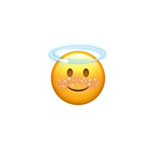 emoji, sonriente, emoji smilik, los emoticones son simples, smilik es ángel ordinario