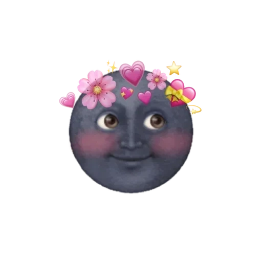 bot, emoji luna, smileik bulan, emoji bulan hitam, black moon smileik