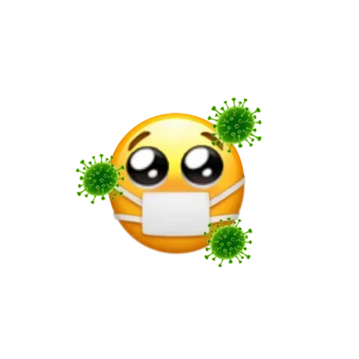emoji smilik, smiley bactérie, emoji coronavirus, emoji du virus du coronavirus