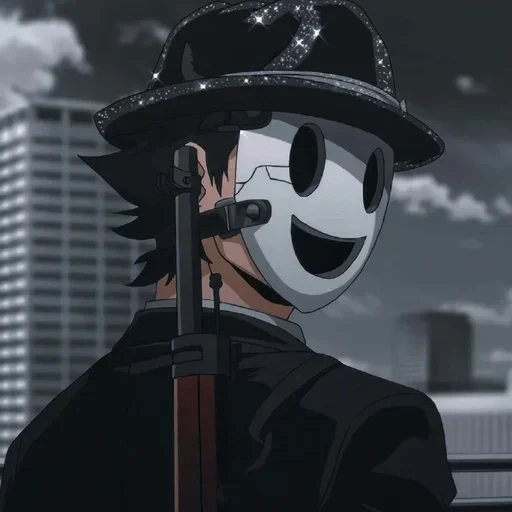 anime mask, golds standoff, tenkuu shinpan, mr sniper tenkuu shinpan, heavenly invasion mask sniper