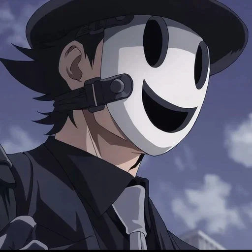 maschera anime, personaggio di anime, tian cool xin pan mask sniper, tiratore scelto mr tian cool xin pan, sky invasion mask sniper