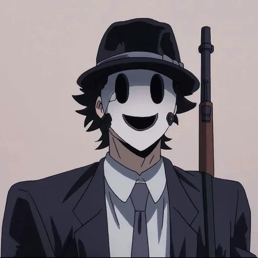 anime pessoal, anime é o melhor, tenkuu shinpan, personagens de anime, anime de máscara de atirador de elite