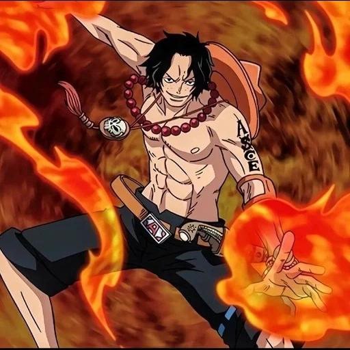 roufey rage, ace van pis, one piece ace, fire fist van pis, van pis fire boxing king