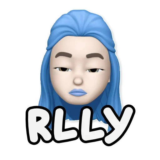 memoji, young woman, human, watsap with inscriptions, emoji iphone face