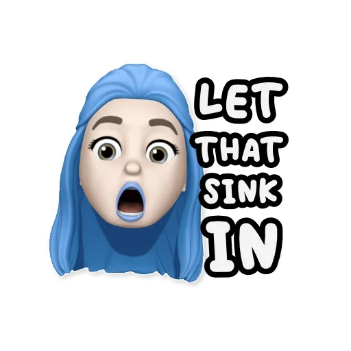 memoji, gadis animoji, putri emoji, teks bahasa inggris, watsap dengan prasasti