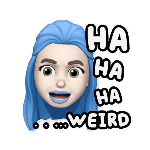 memoji, mujer joven, humano, memoji emoji, watsap con inscripciones