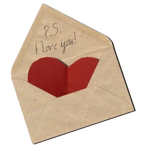 конверт письмо, бумажное сердце, красный конверт, письмо красивое, конверт любовного письма
