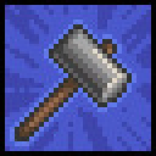 terraria молот, молот майнкрафт, пиксельный молот, молоток майнкрафт, майнкрафт строитель