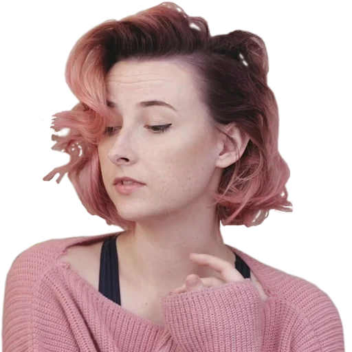 jovem, tessa violet, tessa violet square, cor rosa cinzenta