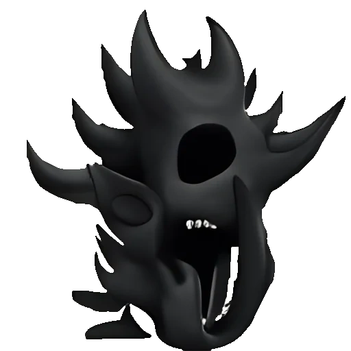 darkness, the muzzle of the dragon, horned skull, the skull of the dragon in front, hollow knight radiant lord shadows