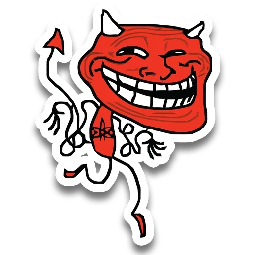 666 666 6666, the devil is funny, the devil laughs, trollface devil, the devil laughs a meme
