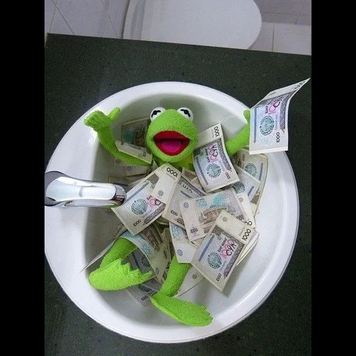 vittime, kermite frog, frog cermit, money di rana, i soldi della rana kermite