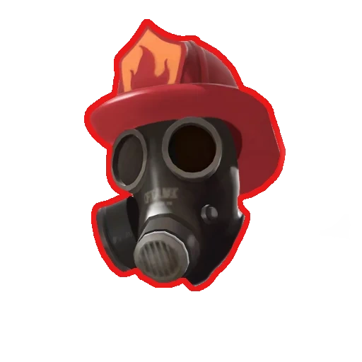 máscara de gás, máscara de gás piro tf2, tim fortes 2 piro, máscara pba do firefighter, tim fortress 2 incendiário sem máscara
