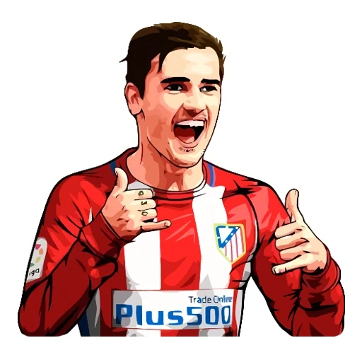 egor letov, atletico madrid, antoine griezmann, dessin griezmann, antoine griezmann art