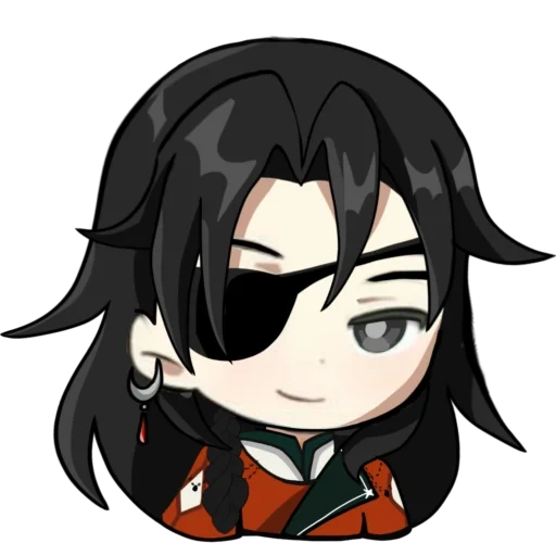 chibi, tgcf chibi, tokoh tebing merah, karakter anime, karakter anime chibi