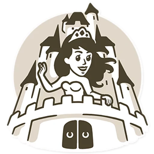 la silhouette du château, château de logo, clip château, château de pochoir, verrous de connexion standard