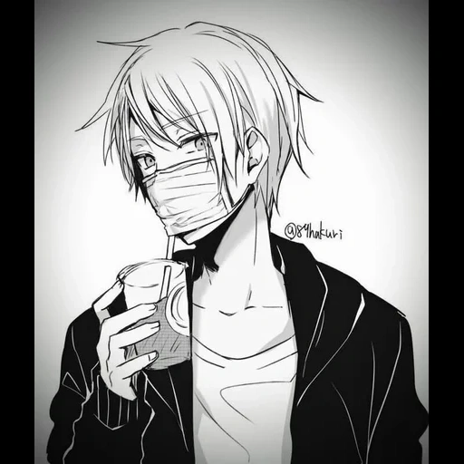 anime mask, anime guys, anime guy, the characters of the manga, sanji cigarette manga