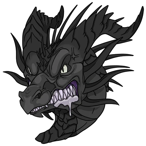dragon 2d, black dragon