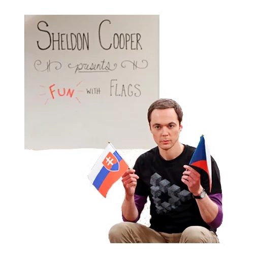 non, sheldon cooper s'amuse avec les drapeaux
