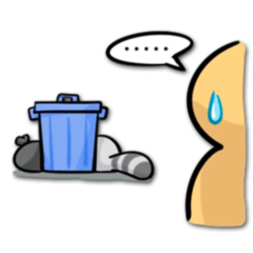 bucket, garbage bin, garbage clip, garbage cartoon, draw a picture