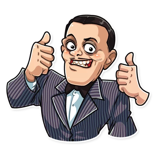 mr bean, addams keluarga, stiker addams keluarga